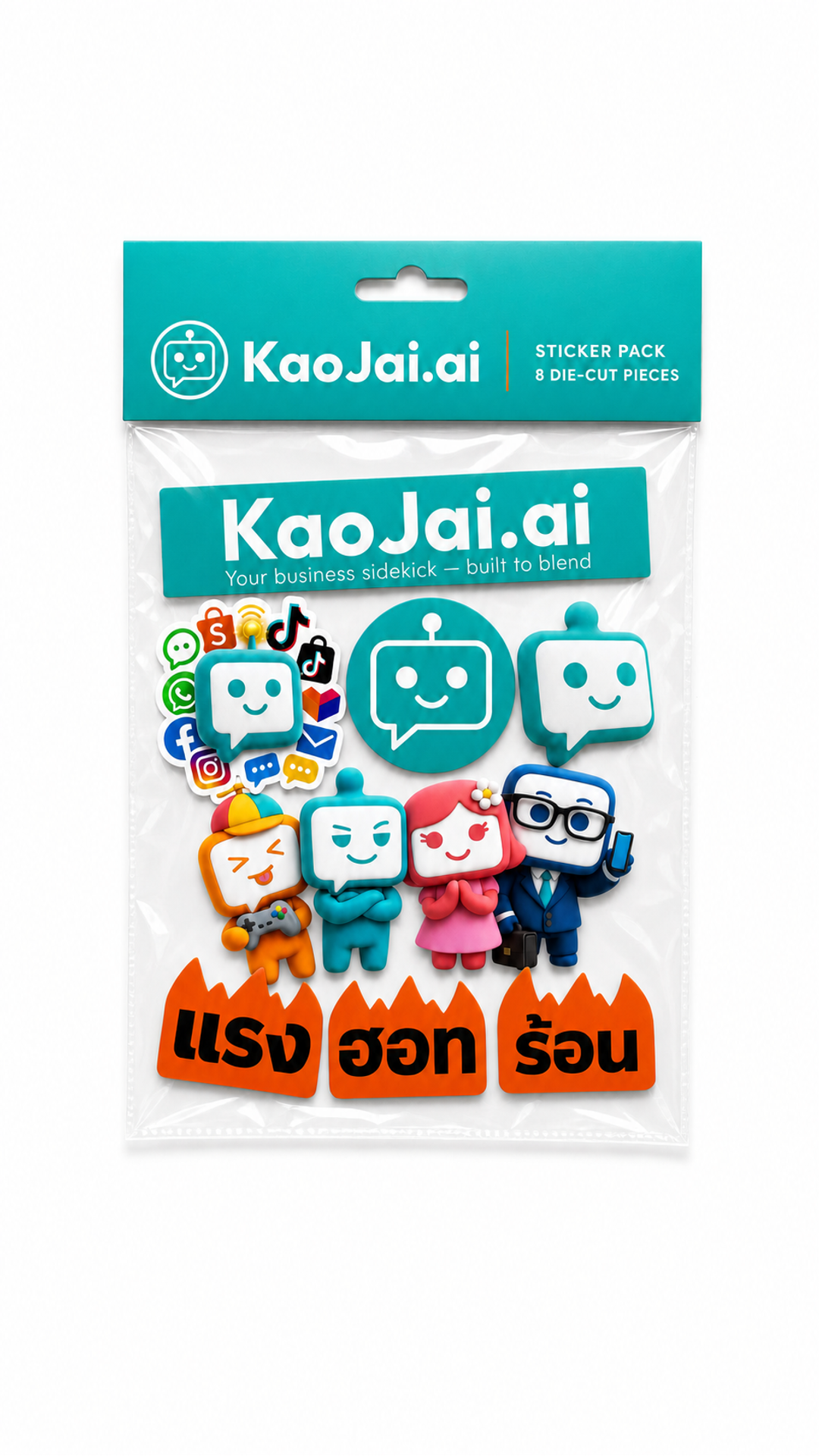 KJ Stickers 8-piece die-cut sticker pack