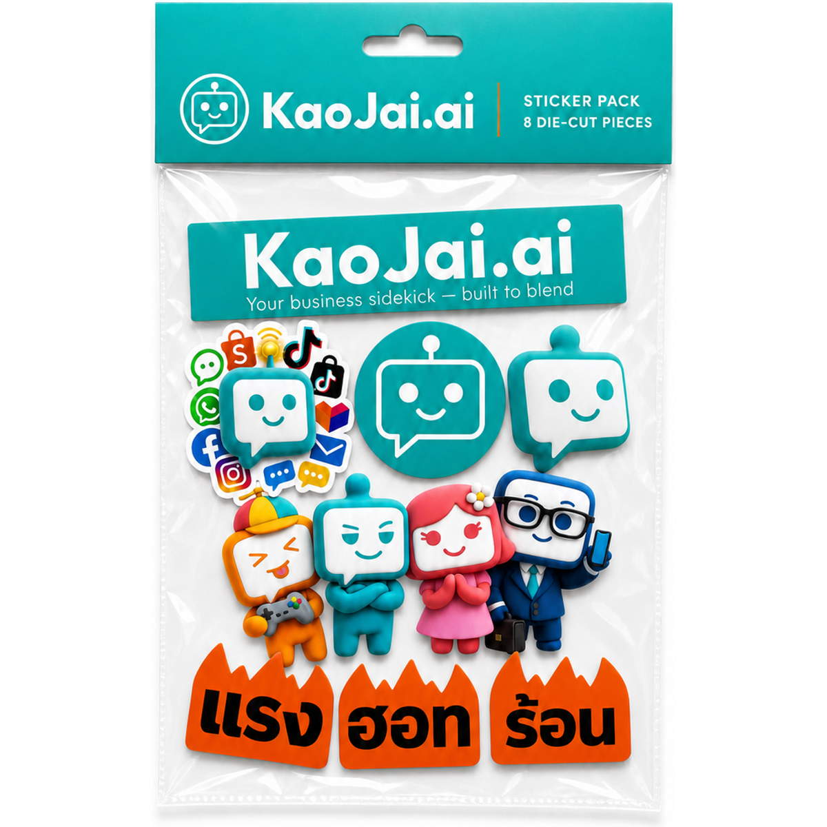KJ Stickers 8-piece die-cut sticker pack